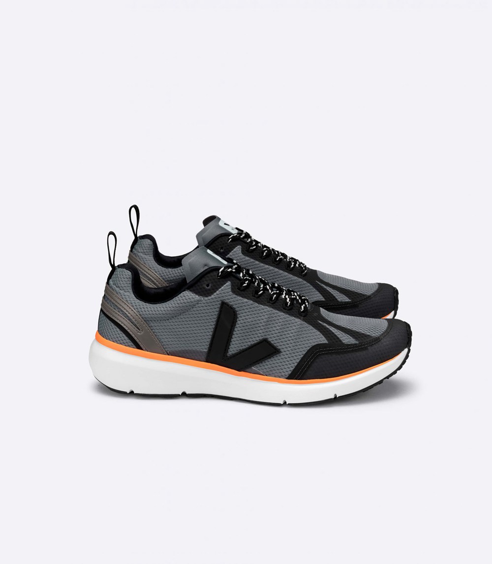 Veja Trainers Mens Black/Grey/Orange - Condor 2 Alveomesh - DIPW-50932